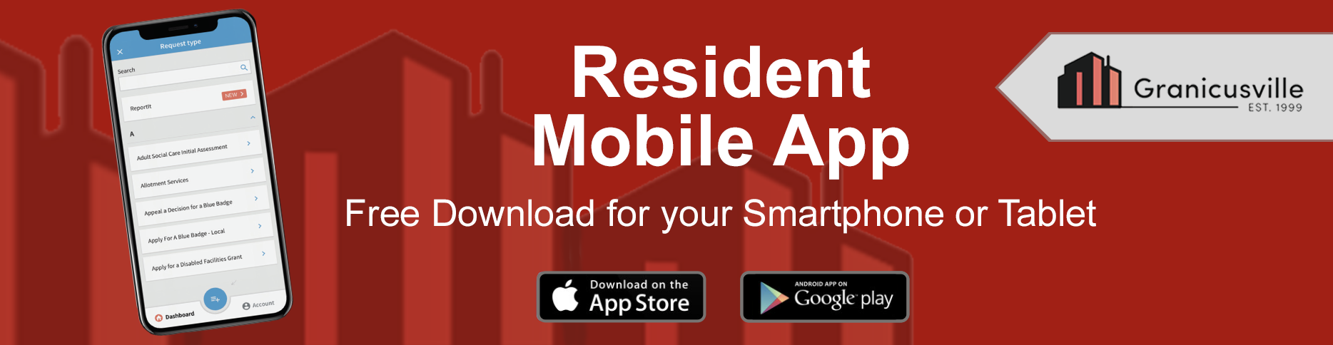 Banner image promoting downloadable mobile app